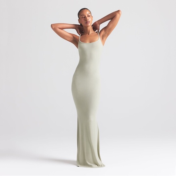 SKIMS Dresses & Skirts - NWT SKIMS Soft Lounge Ribbed Maxi Dress in Talc - size 3X